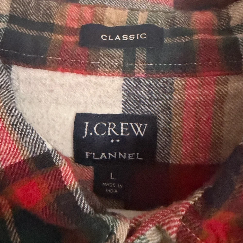 J Crew Plaid Flannel Men's Shirt